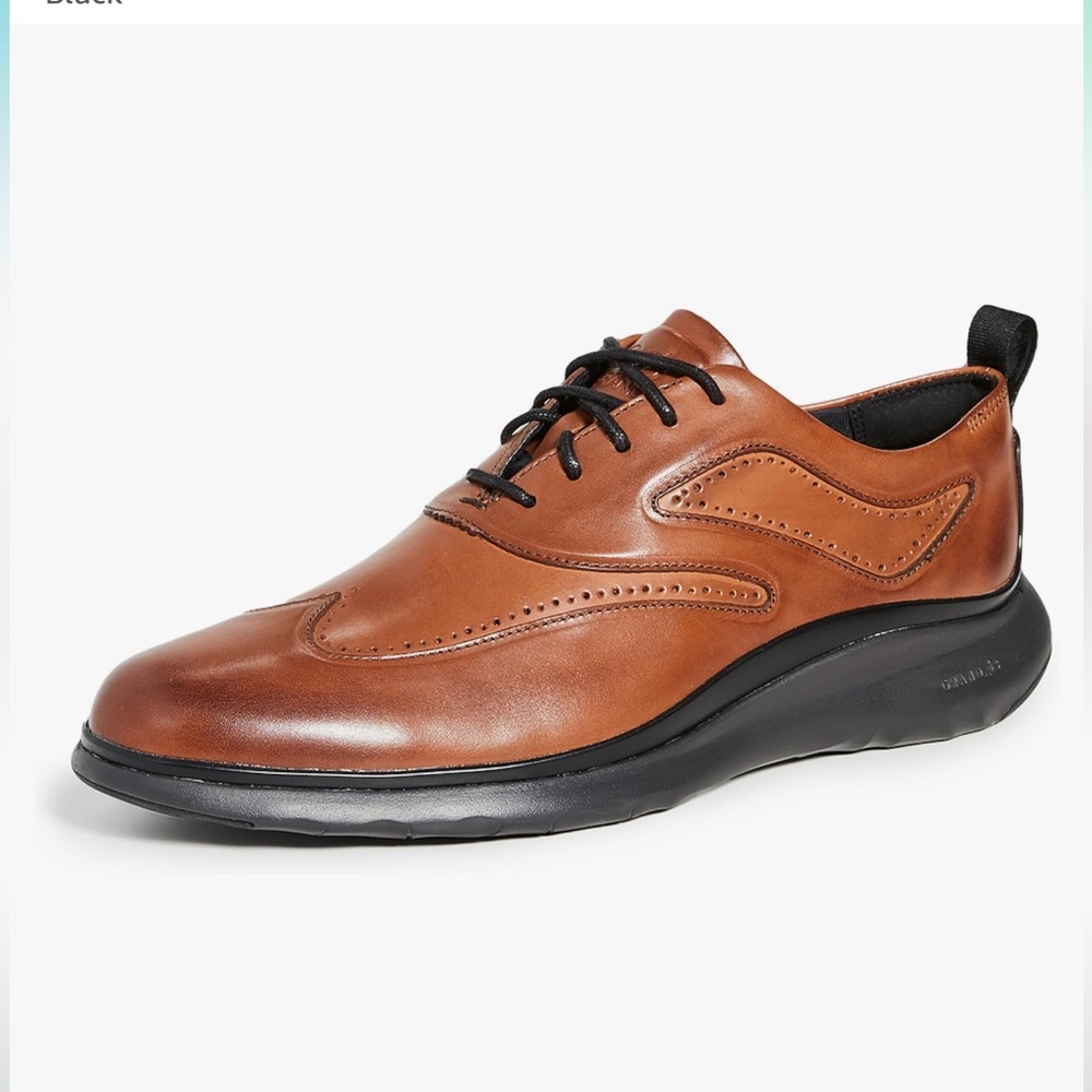 Cole Haan Men's 3.Zerogrand Wingtip Oxford British Tan Size 9.5 Great Condition